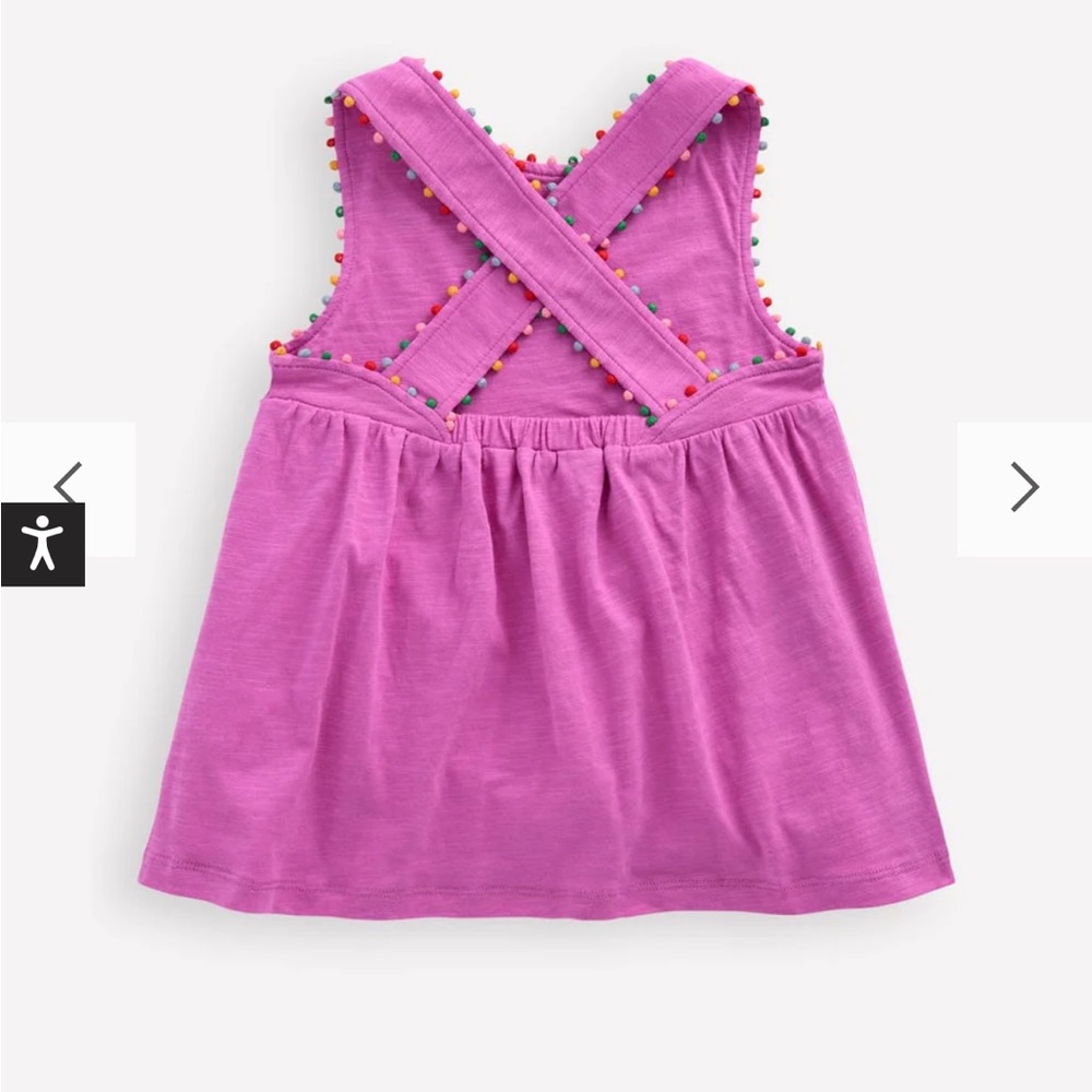 NWT Boden Cross-back Pom Top